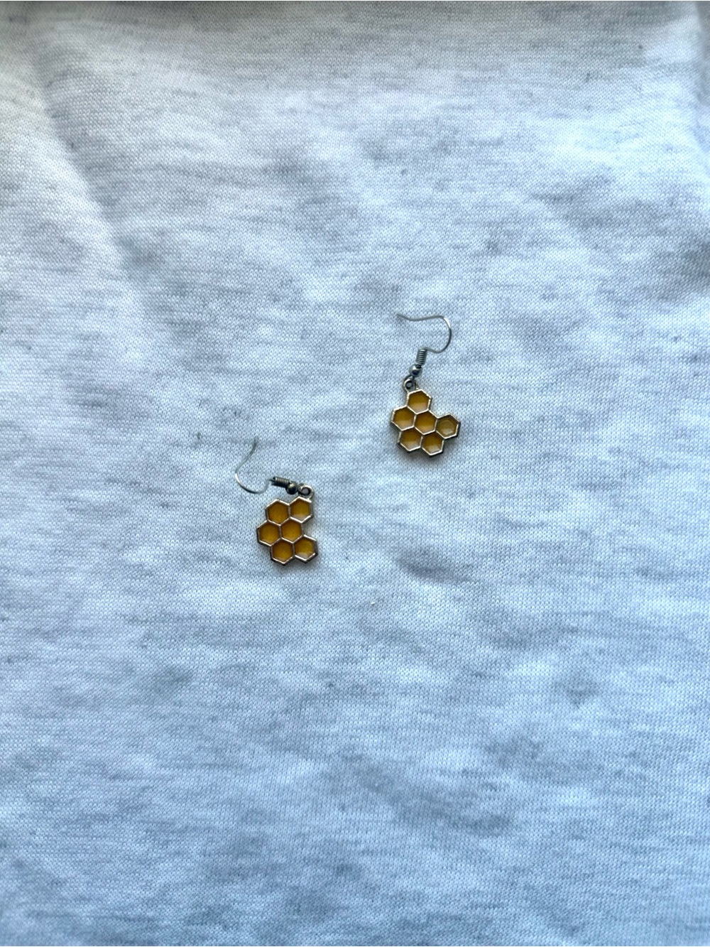Silver Honeycomb Earrings